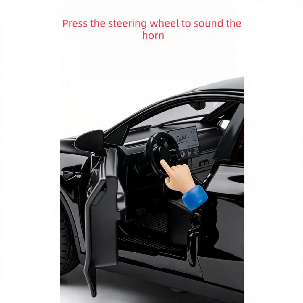 1:32 Alloy Car Model with Sound and Light Diecast for Tesla Model Y Juniper