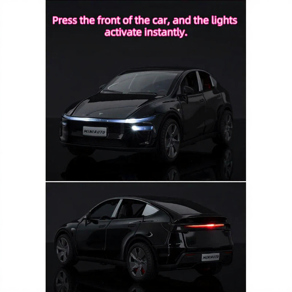 1:32 Alloy Car Model with Sound and Light Diecast for Tesla Model Y Juniper