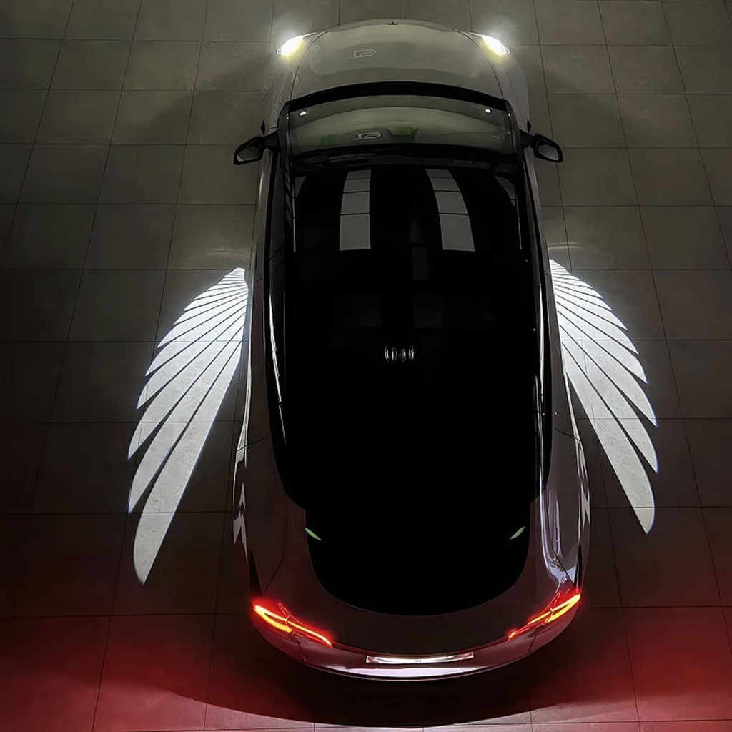 Angel Wing Mirror Welcome Lights for Tesla Model 3/Y