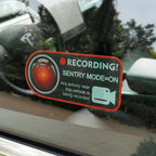 Anti-theft warning sentry mode clings for Tesla (2pcs)