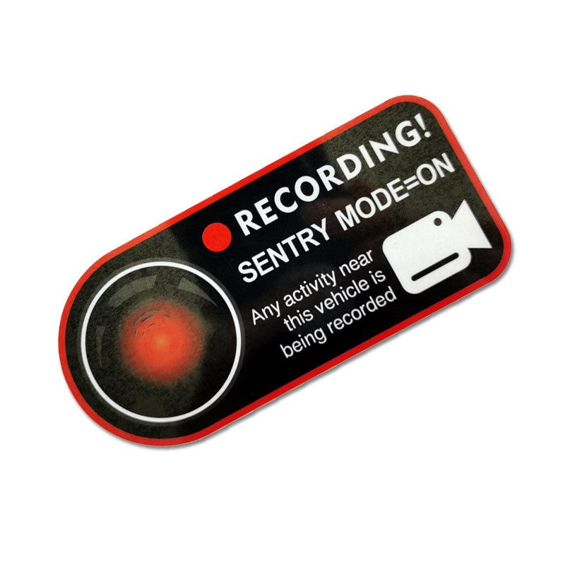Anti-theft warning sentry mode clings for Tesla (2pcs)