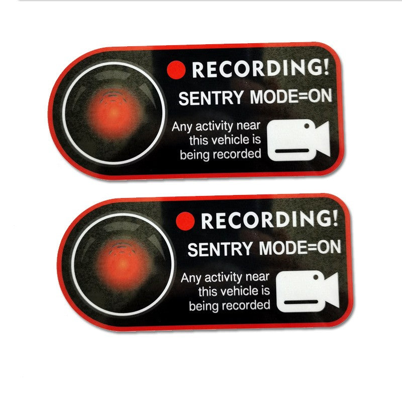 Anti-theft warning sentry mode clings for Tesla (2pcs)
