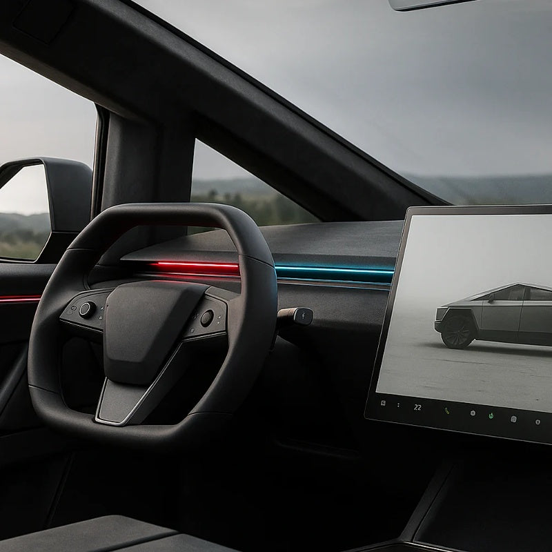 BSD Blind Spot Monitoring Ambient Lighting for Tesla Cybertruck Main image
