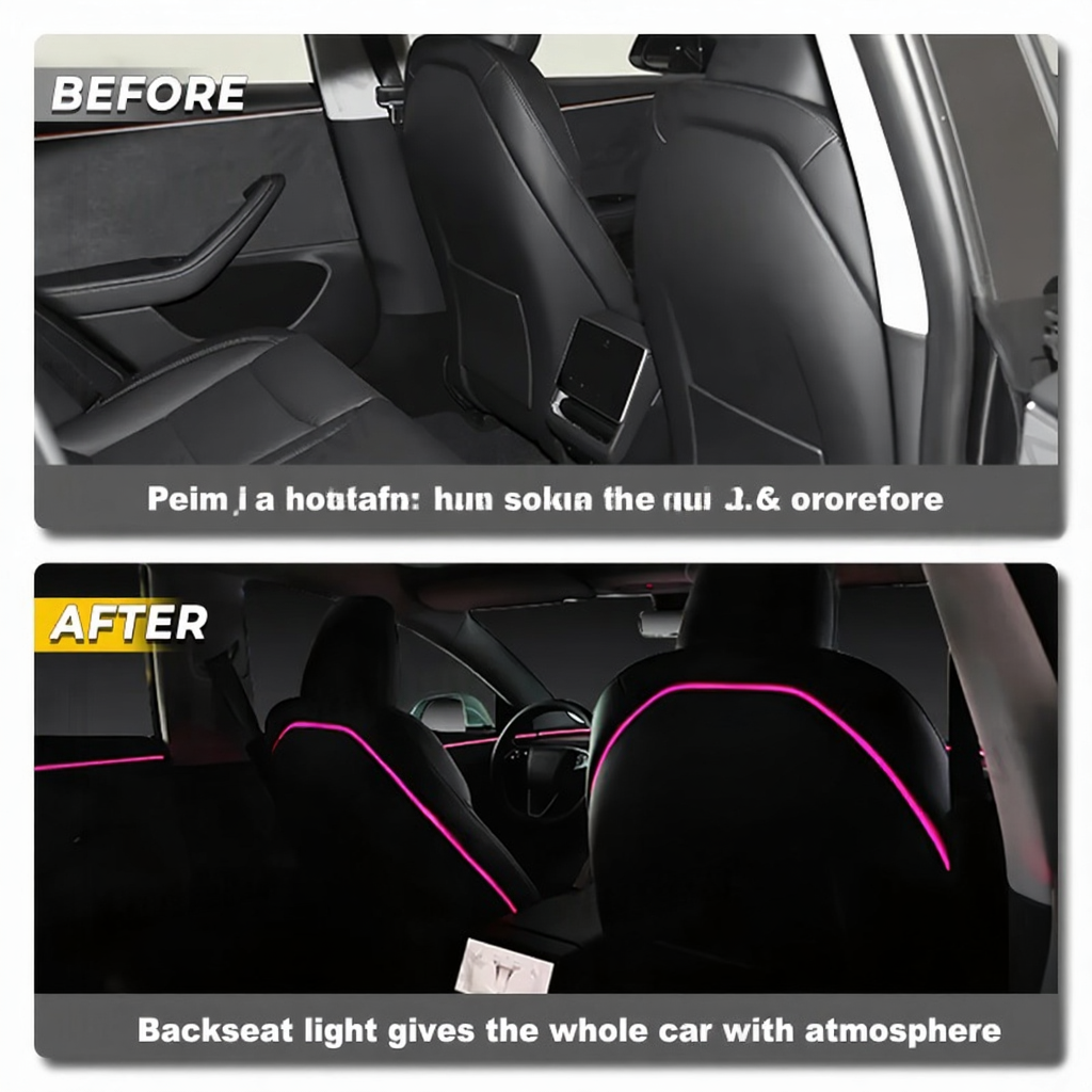 Back Seat Ambient Lights for Tesla Model 3 Highland/Model Y Juniper