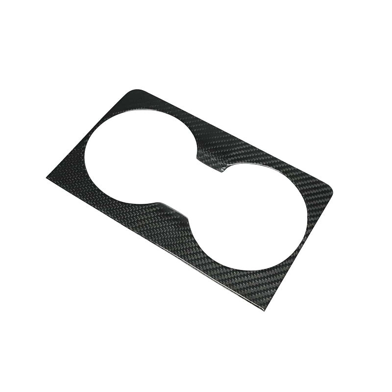 Carbon Fiber Center Console Cover Cup Holder Frame for Tesla Model S/X