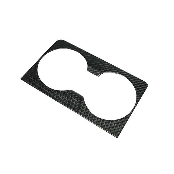 Carbon Fiber Center Console Cover Cup Holder Frame for Tesla Model S/X