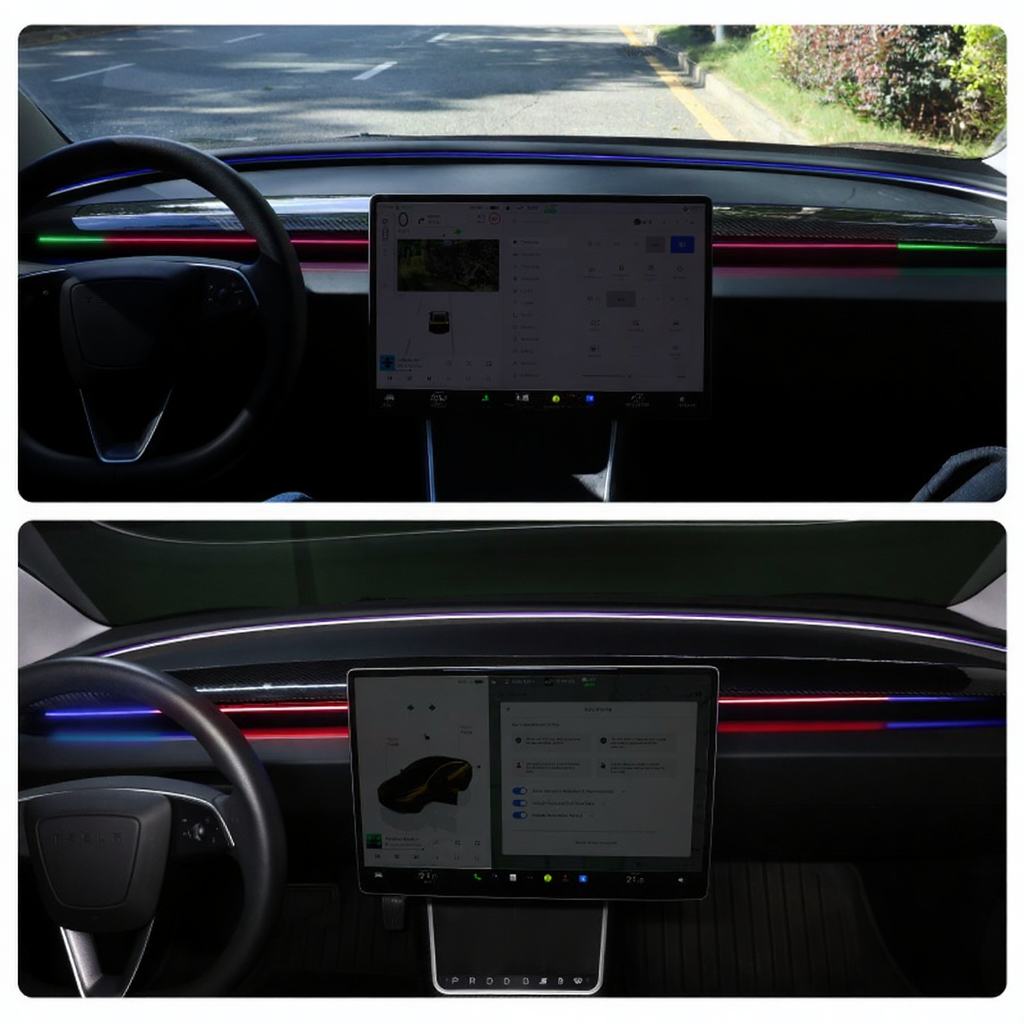 Blind Spot Detection (BSD) Smart Ambient Light for Tesla Model 3/Y