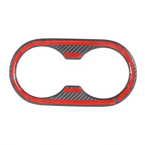 Carbon Fiber Backseat Cup Holder Cover for Tesla Model 3/Y