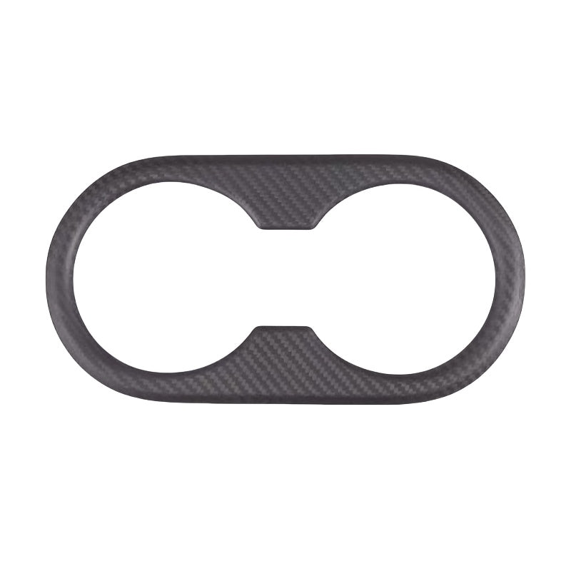Carbon Fiber Backseat Cup Holder Cover for Tesla Model 3/Y
