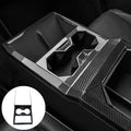 Carbon Fiber Center Console Cup Holder Panel Trim Cover for Tesla Cybertruck 2024+