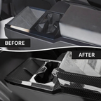 Carbon Fiber Center Console Cup Holder Panel Trim Cover for Tesla Cybertruck 2024+