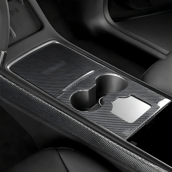 Carbon Fiber Center Console Trim Panel Cover for Tesla Model 3/Y