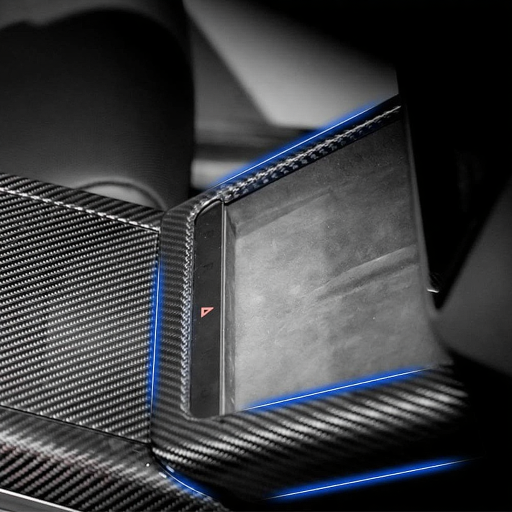 Carbon Fiber Charging Pad Frame for Tesla Model S/X 2021+