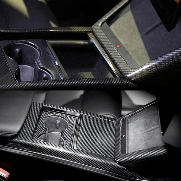 Carbon Fiber Charging Pad Frame for Tesla Model S/X 2021+