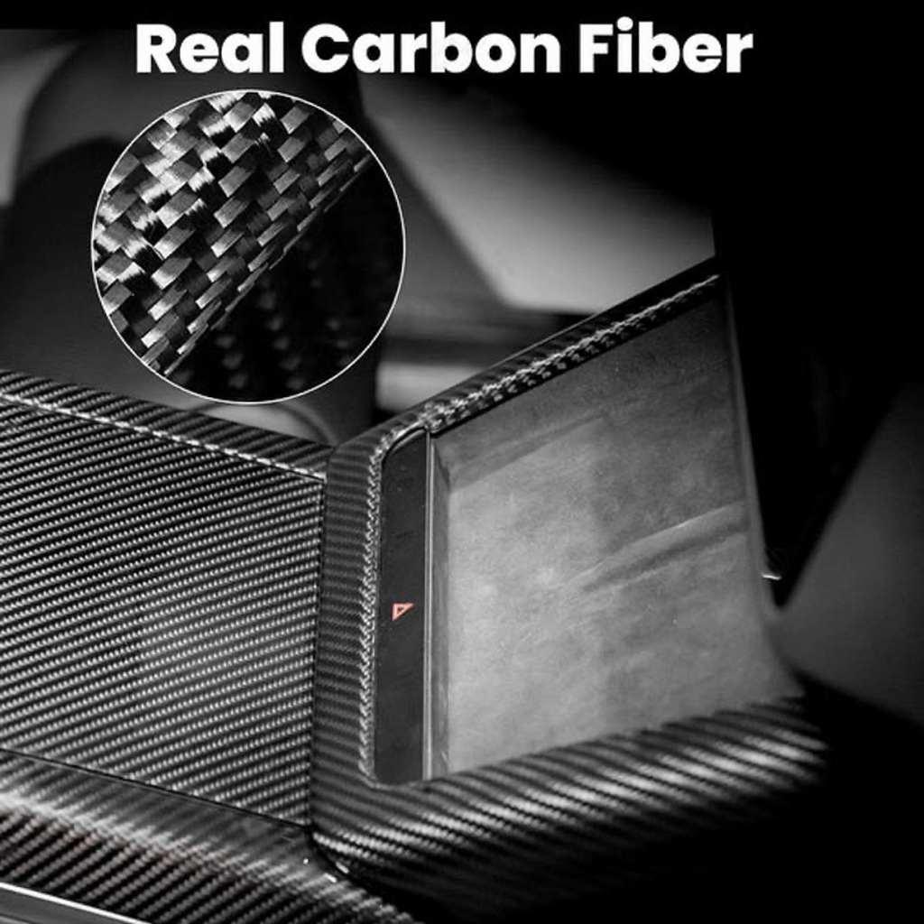 Carbon Fiber Charging Pad Frame for Tesla Model S/X 2021+