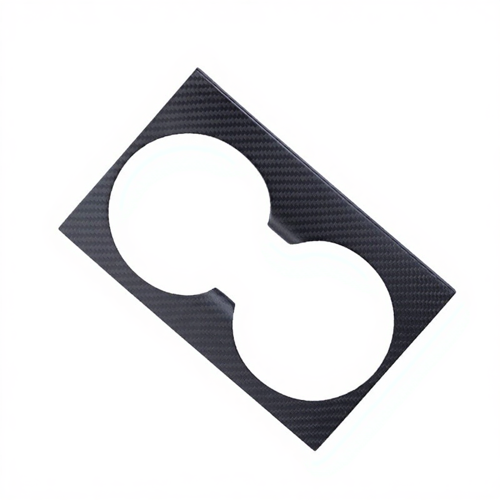 Carbon Fiber Console Cup Holder Overlay Cover for Tesla Model 3 Highland/Model Y Juniper