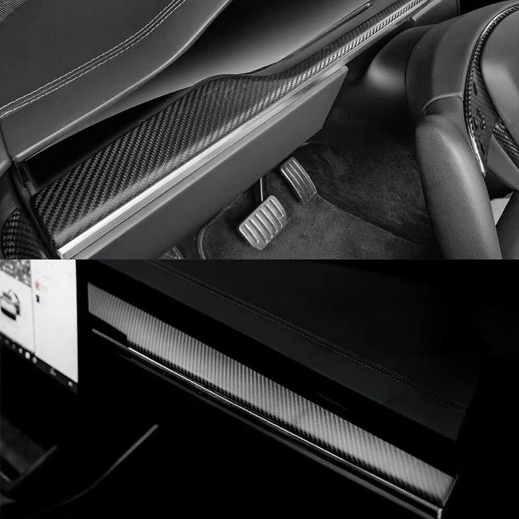 Carbon Fiber Dashboard Covers for Tesla Model S/X 2021+