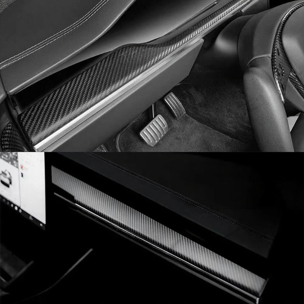 Carbon Fiber Dashboard Covers for Tesla Model S/X 2021+