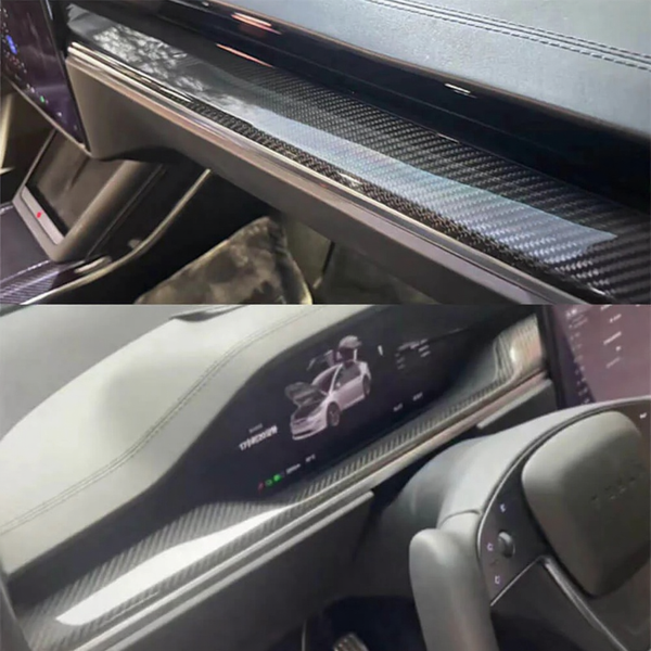 Carbon Fiber Dashboard Covers for Tesla Model S/X 2021+