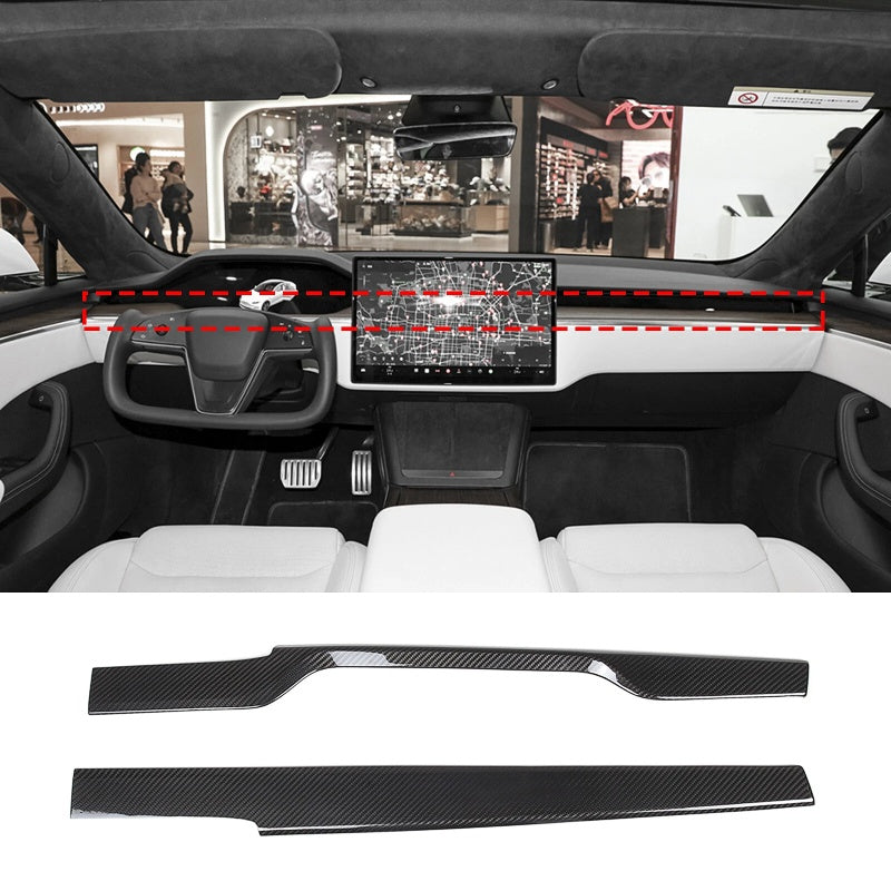 Carbon Fiber Dashboard Covers for Tesla Model S/X 2021+ Main image