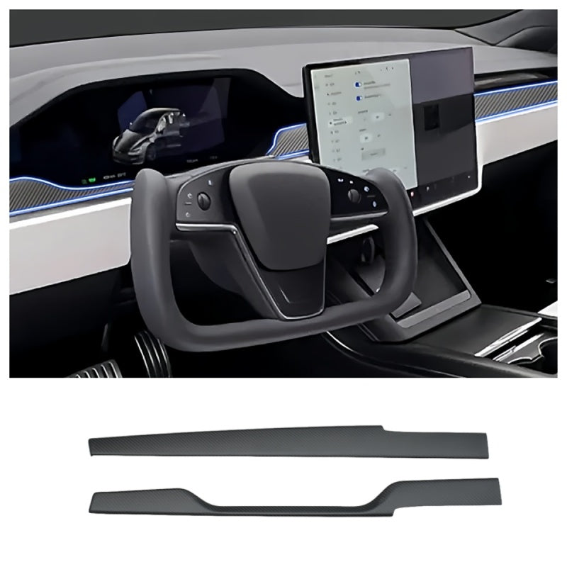 Carbon Fiber Dashboard Covers for Tesla Model S/X 2021+ Secondary image