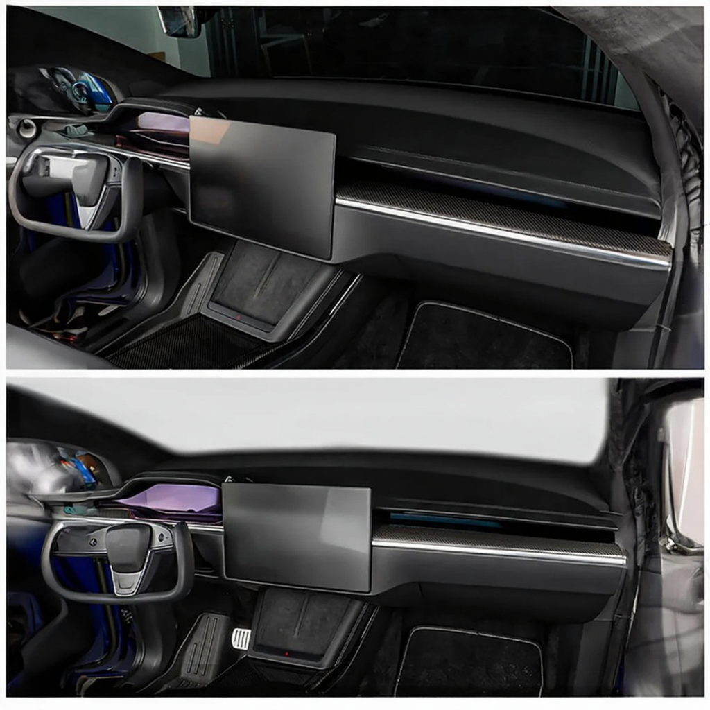 Carbon Fiber Dashboard Covers for Tesla Model S/X 2021+