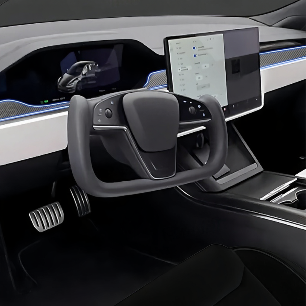 Carbon Fiber Dashboard Covers for Tesla Model S/X 2021+