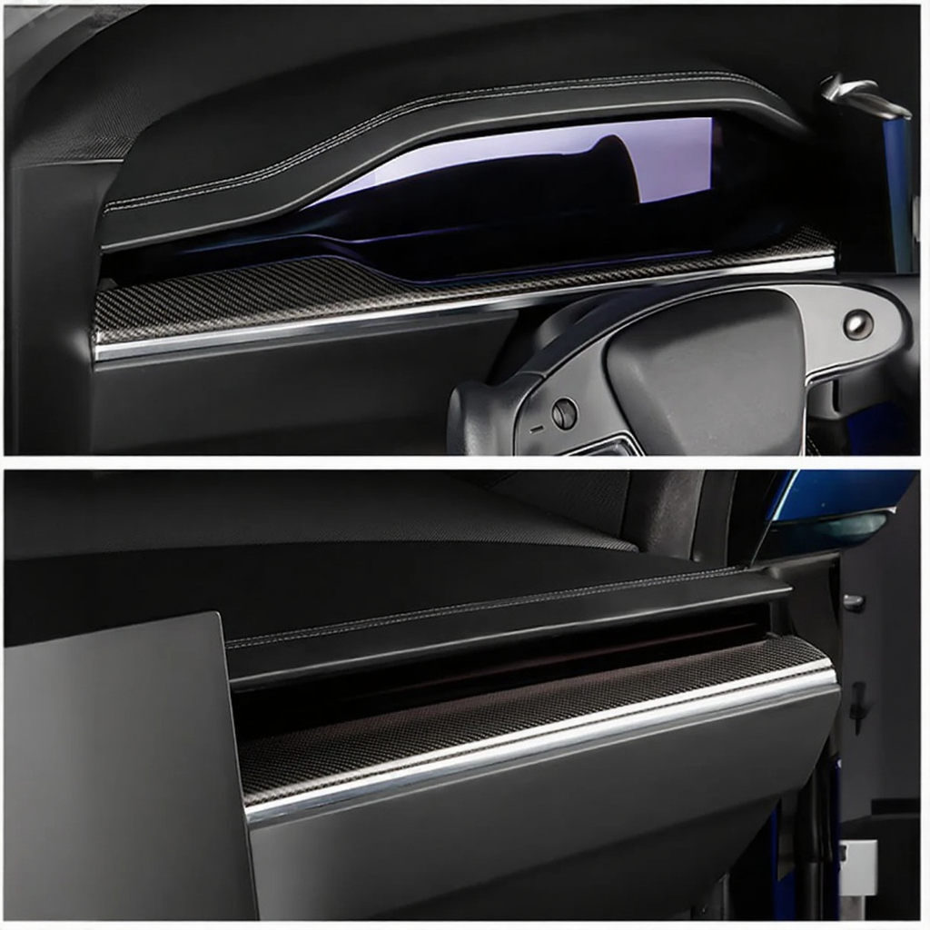 Carbon Fiber Dashboard Covers for Tesla Model S/X 2021+