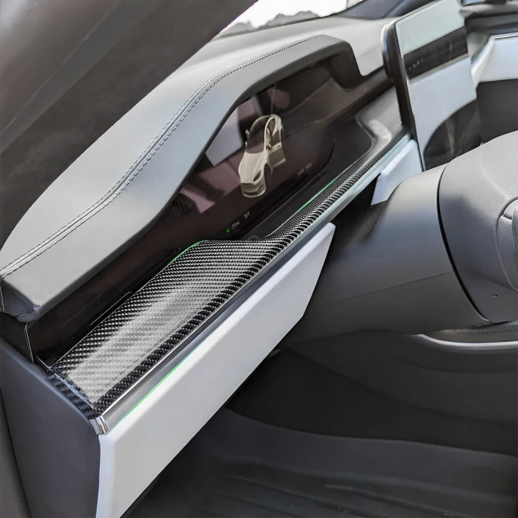 Carbon Fiber Dashboard Covers for Tesla Model S/X 2021+
