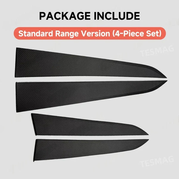 Carbon Fiber Door Panel Covers Interior Trim for Tesla Model Y Juniper 2025+