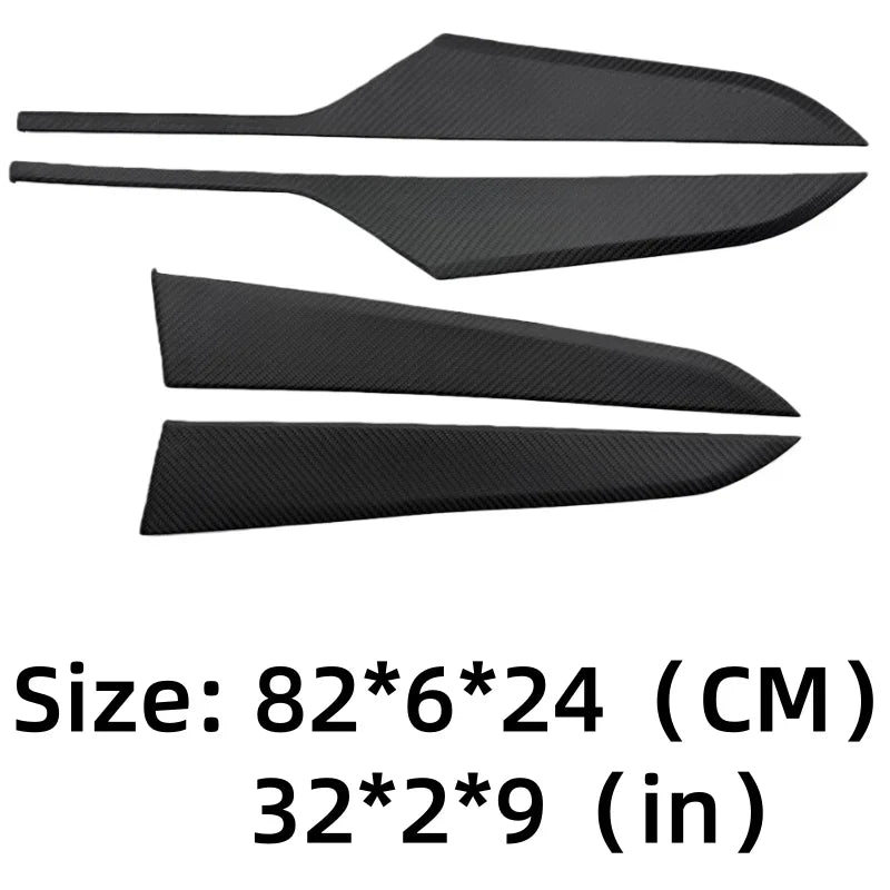 Carbon Fiber Door Panel Covers Interior Trim for Tesla Model Y Juniper 2025+