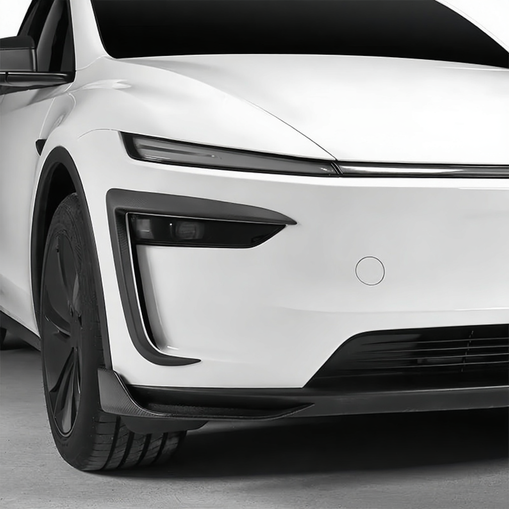 Carbon Fiber Front Fog Light Covers for Tesla Model Y Juniper 2025+ Secondary image