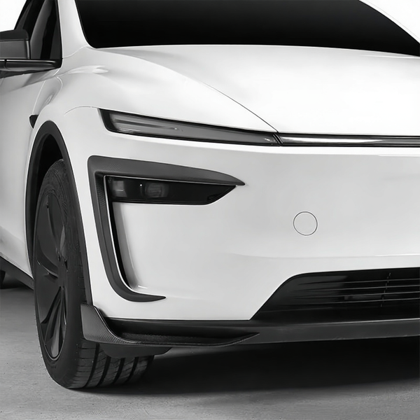 Carbon Fiber Front Fog Light Covers for Tesla Model Y Juniper 2025+