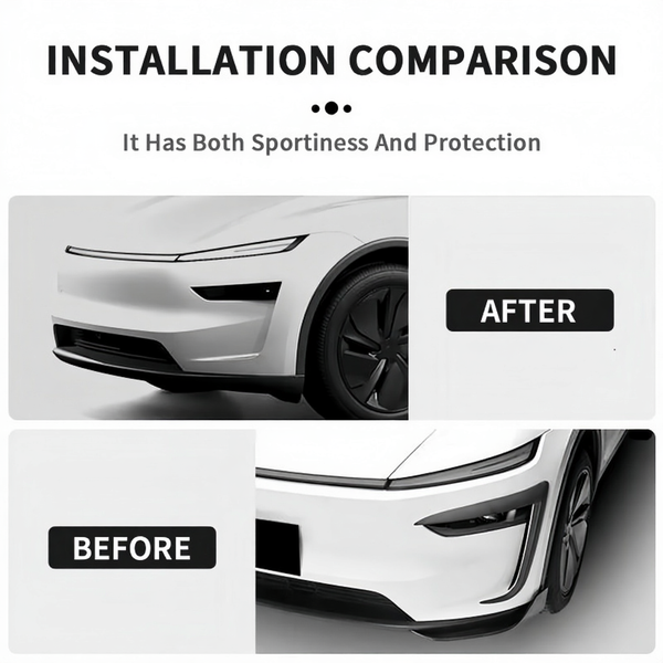 Carbon Fiber Front Fog Light Covers for Tesla Model Y Juniper 2025+