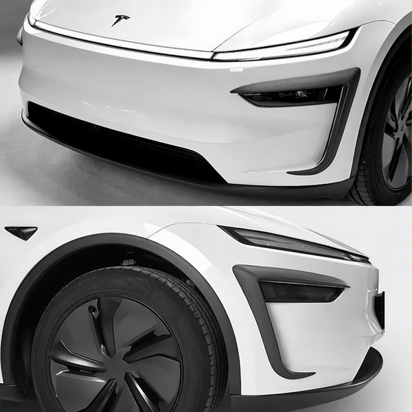 Carbon Fiber Front Fog Light Covers for Tesla Model Y Juniper 2025+