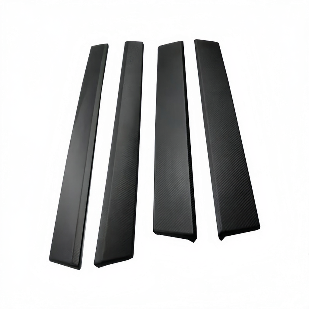 Carbon Fiber Front & Rear Door Panel Upper Trim Covers for Tesla Cybertruck