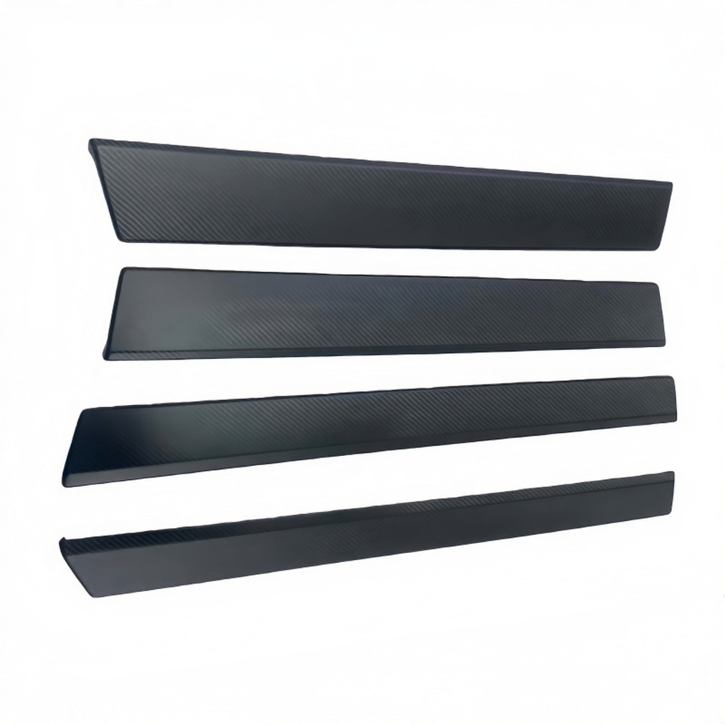Carbon Fiber Front & Rear Door Panel Upper Trim Covers for Tesla Cybertruck
