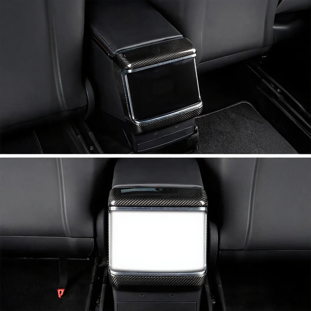Carbon Fiber Rear Display Trim Cover for Tesla Model S /X