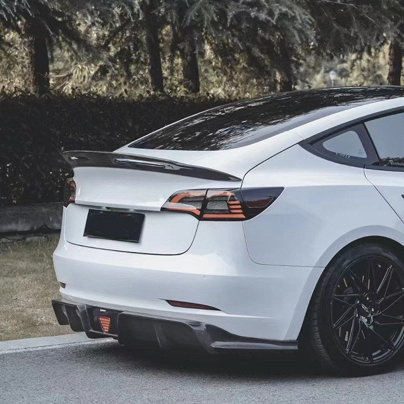 Carbon Fiber Rear Spoiler for Tesla Model 3/Y - Real Carbon Fiber