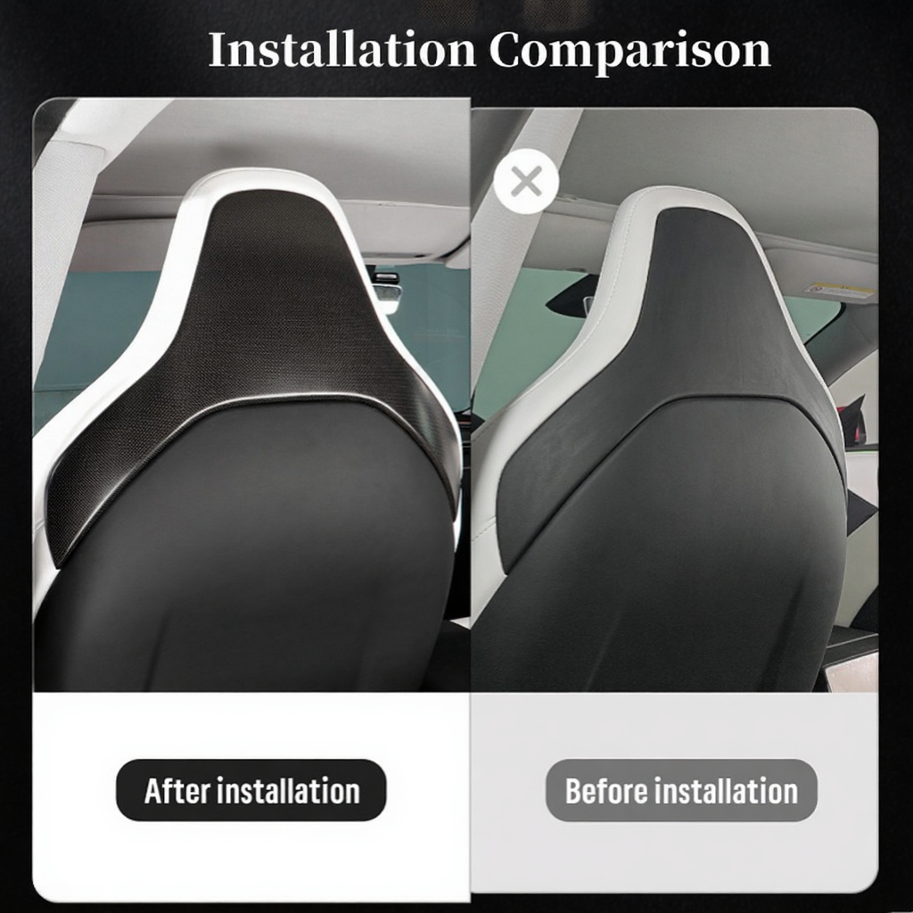 Carbon Fiber Seat Back Protectors for Tesla Model 3 Highland 2024+