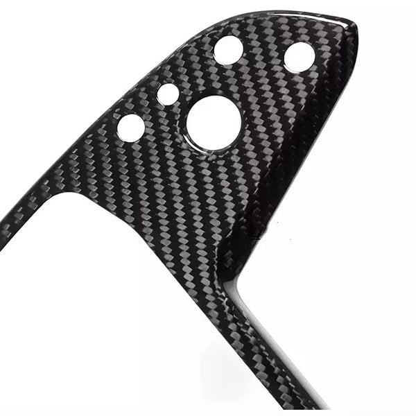 Carbon Fiber Steering Wheel Panel Cover for Model S/X 2021+