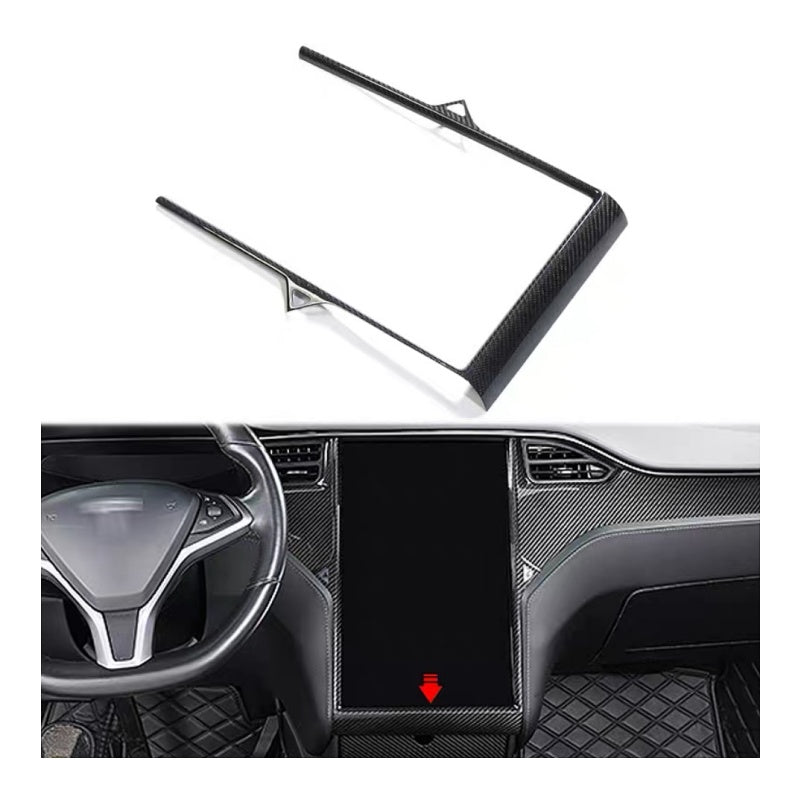 Carbon Fiber Touchscreen Frame Overlay for Tesla Model S/X Main image