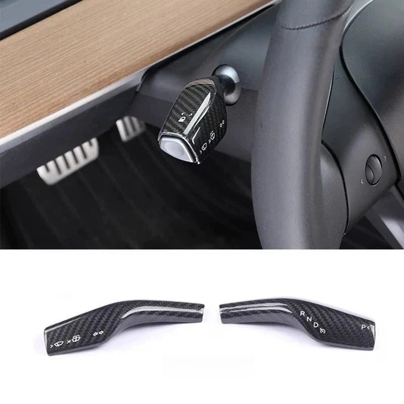 Carbon Fiber Wiper and Drive Shift Switch Cover for Tesla Model 3/Y Main image