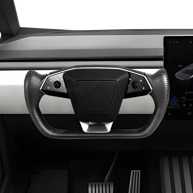 Carbon Fiber Yoke Steering Wheel for Tesla Cybertruck Main image