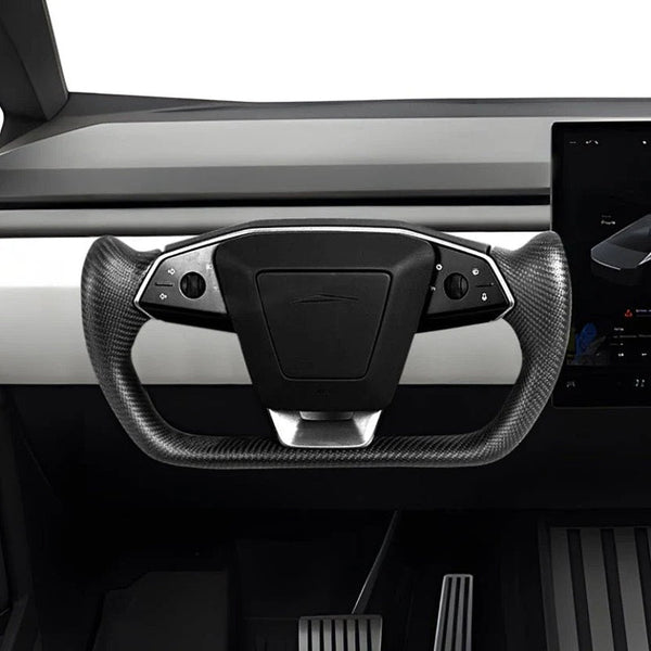 Carbon Fiber Yoke Steering Wheel for Tesla Cybertruck
