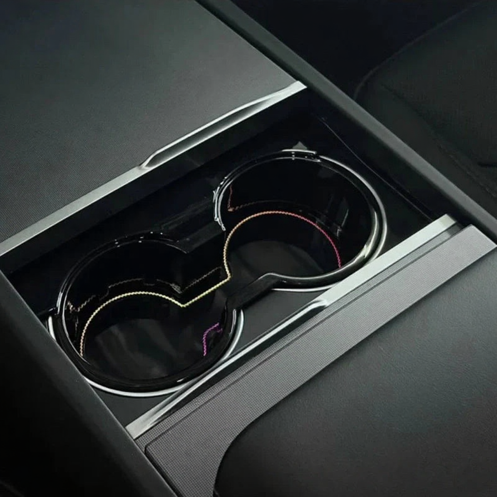 Center Console Cup Holder with Ambient Light for Tesla Model 3 Highland/Model Y Juniper Secondary image