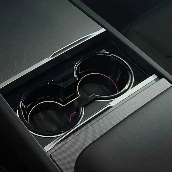 Center Console Cup Holder with Ambient Light for Tesla Model 3 Highland/Model Y Juniper
