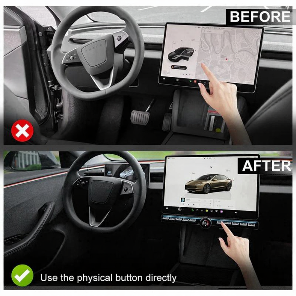 Center Console Physical Control Button Multiple Functions for Tesla Model 3/Y/3Highland
