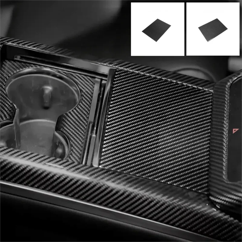 Center Panel Carbon Fiber Overlay for Tesla Model S/X 2021+