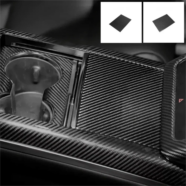 Center Panel Carbon Fiber Overlay for Tesla Model S/X 2021+